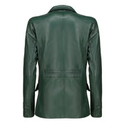Women’s Classic Green Leather Blazer